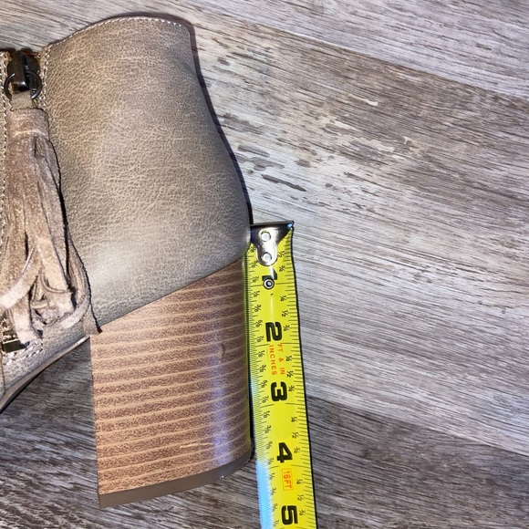 Jellypop Women’s Madison Tan Block Heel Peep Toe Sandals w/Tassel Zip sz 8.5 (L) - Picture 7 of 9